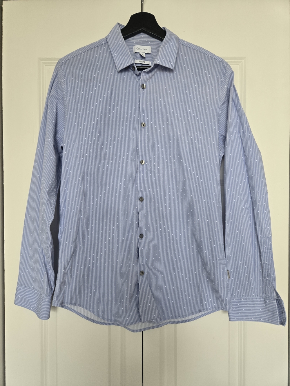Calvin Klein Blue Pinstripe Men's Dress Shirt